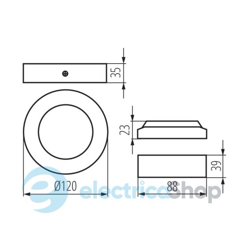 Накладний світильник Kanlux CARSA V2LED 6W-NW-W 33530