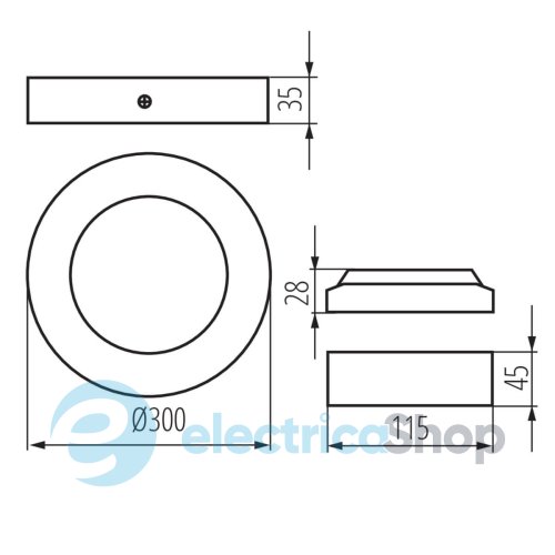 Накладний світильник Kanlux CARSA V2LED 24W-NW-W 33541
