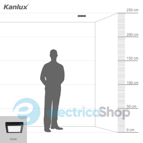 Накладной светильник Kanlux KANTI V2LED 12W-WW-B 33551