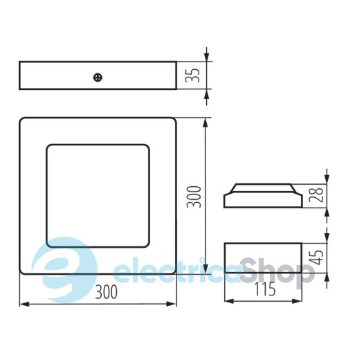 Накладний світильник Kanlux KANTI V2LED 24W-NW-W 33557