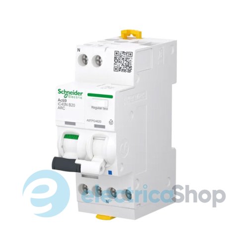 Устройство AFDD+AB iC40N ARC 1P+N 20A B 6kA SE Acti9 A9TPD4620