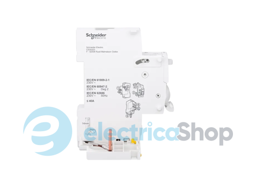 Блок AFDD с дополнительным блоком УЗО, Acti9 VigiARC iC60, 2P, 40 A, 30 мА, тип A-SI SE Acti9 A9TYB4240