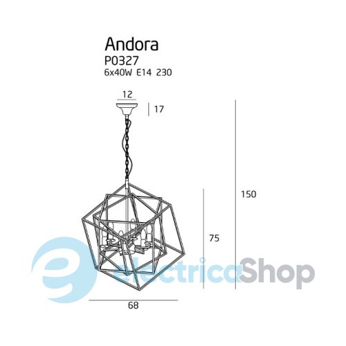 Подвесная люстра MAXLIGHT ANDORA P0327