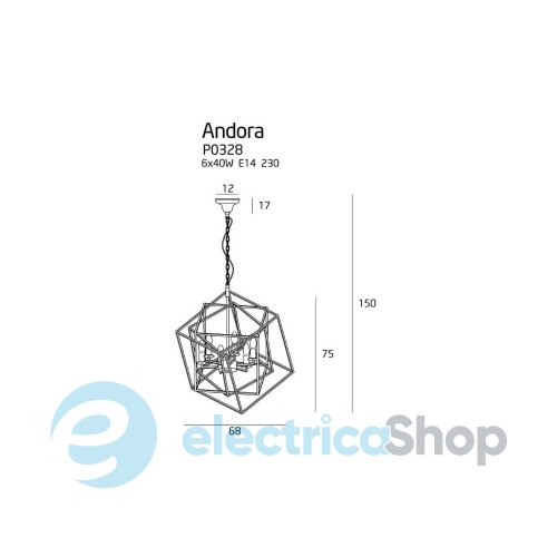 Подвесная люстра MAXLIGHT ANDORA P0328