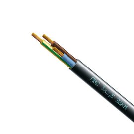 Провод силовой гибкий 3х2,5 ПВС черный (Electro Cable Group)