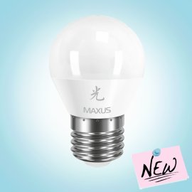 Лампа cвітлодіодна MAXUS LED G45 F 5W 4100K 220V E27 AP (1-LED-441)