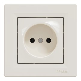 Розетка без заземляющего контакта Asfora, (крем) EPH3000123