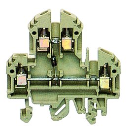 Клемма винтовая RKD 4/D, 2 уровня, с электронным компонентом, бежевая