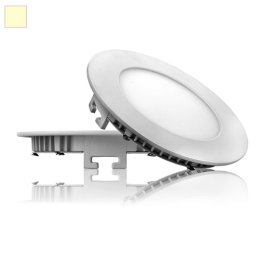 Светодиодный точечный встроенный LED светильник Eurolamp 6W "круг" 6W/3000K (LED-DLR-6/3)