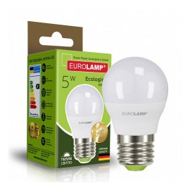 Светодиодная лампа «Eurolamp» ЕКО серия "P" G45 5W E27 3000K теплая (LED-G45-05273(P)