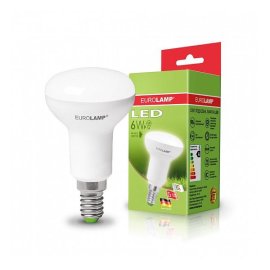 Светодиодная лампа «Eurolamp» ЕКО серия "P" R50 6W E14 3000K теплая (LED-R50-06142(P)
