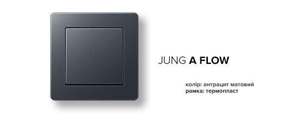 Jung A-Flow антрацит матовий